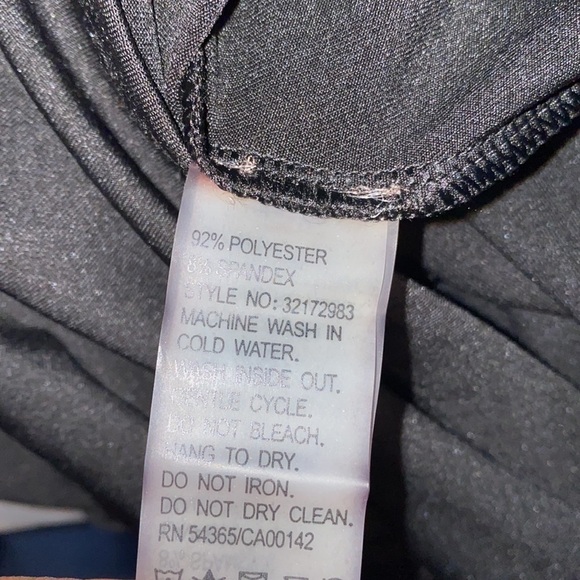 PETER NYGUARD black elegant Lycra  midi dress Sz S - Picture 5 of 11